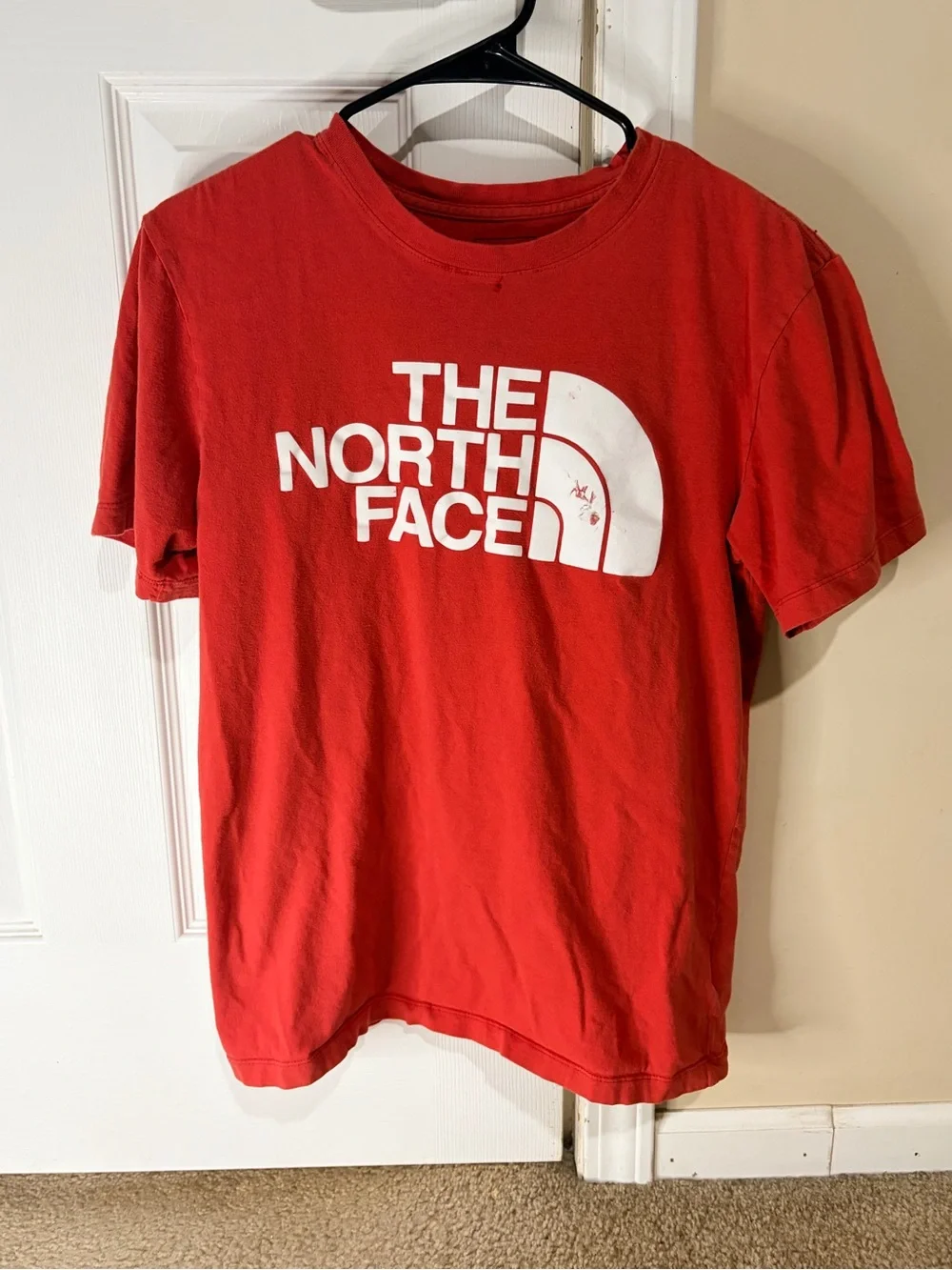 The North Face orange Logo Tee